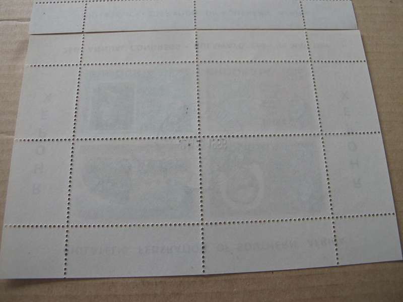 Rhodesia - 1966 Rhopex Miniature Sheets - Imperforate Left Side White and toned papers CTO